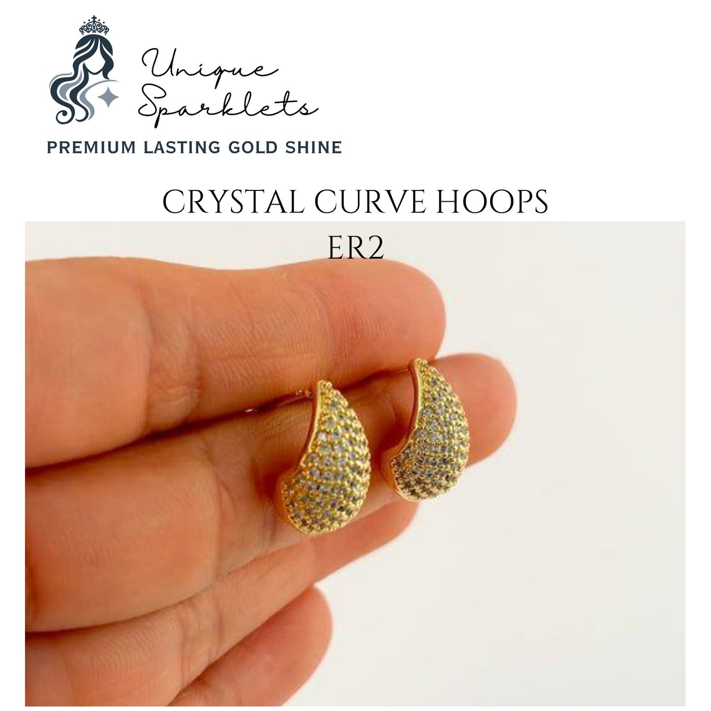 CRYSTAL CURVE HOOPS