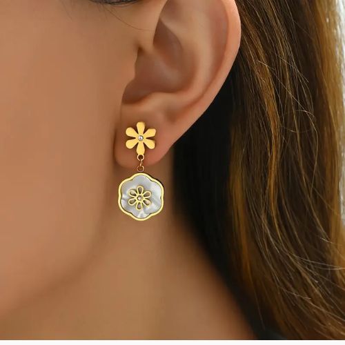Blossom Mother-of-Pearl Drop Earrings