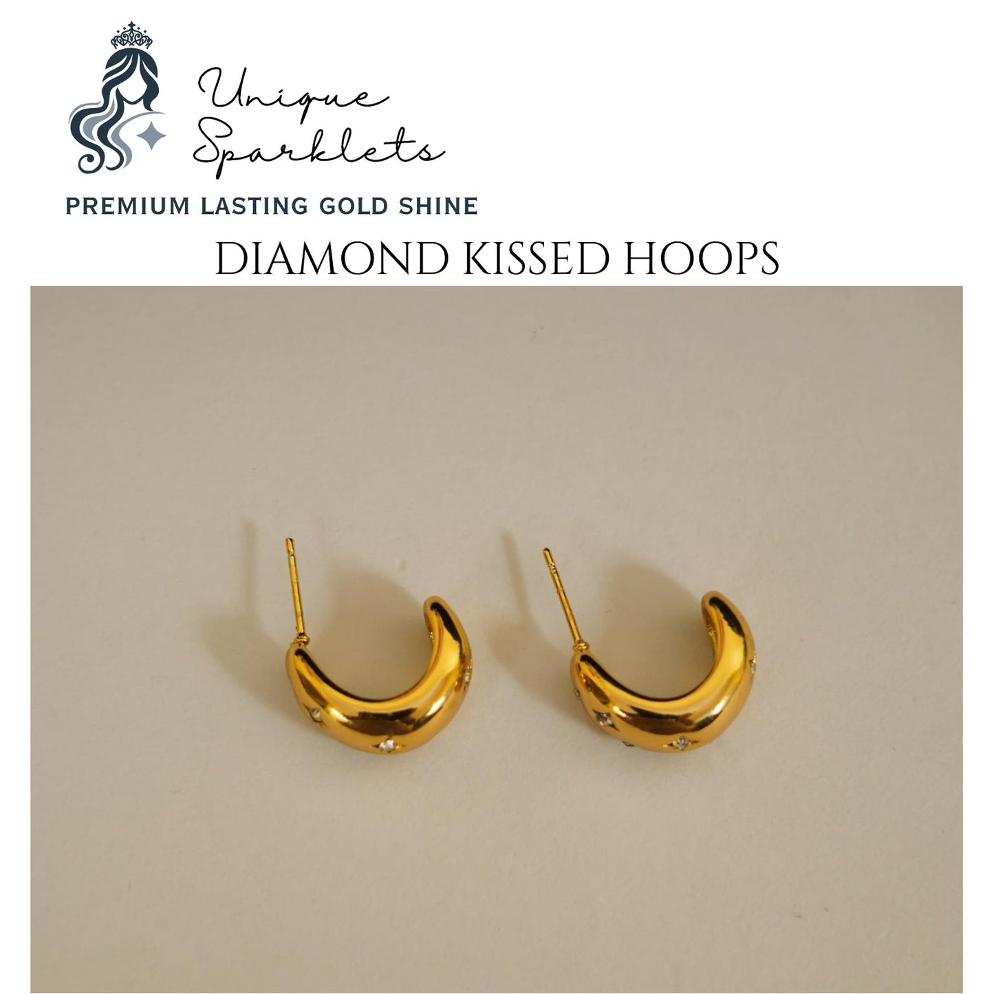 DIAMOND KISSED HOOPS