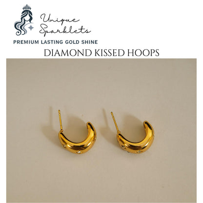 DIAMOND KISSED HOOPS