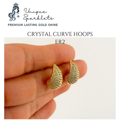 CRYSTAL CURVE HOOPS